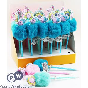 Mythical Fluffy Topper Pen Assorted Cdu