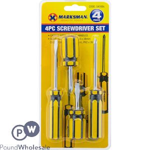 Marksman Flat & Phillips Screwdriver Set 4pc