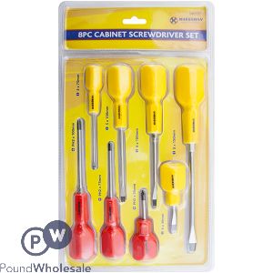 Marksman Flat & Phillips Cabinet Screwdriver Set 8pc