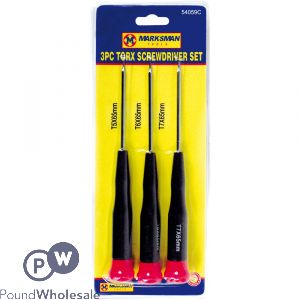 3pc Torx Screwdriver Set 