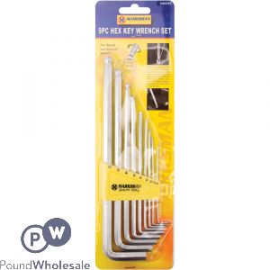 9pc Hex Key Wrench Set