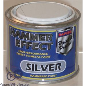 Rapide Hammer Effect Silver Paint 170ml