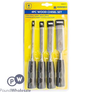 MARKSMAN WOOD CHISEL SET 4PC