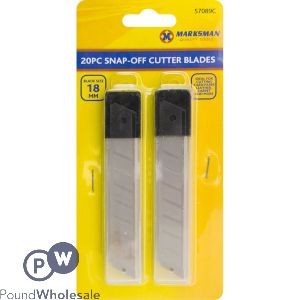 MARKSMAN SNAP-OFF CUTTER BLADES 20PC