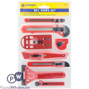 MARKSMAN ASSORTED UTILITY KNIFE SET 8PC