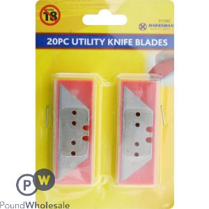 MARKSMAN UTILITY BLADES WITH DISPENSER 2 X 10PC