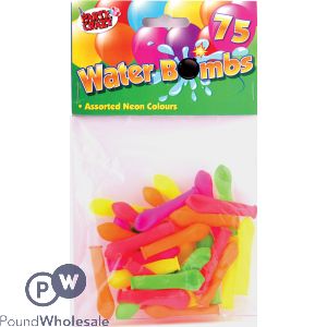 PARTY CRAZY NEON WATER BOMBS 75 PACK