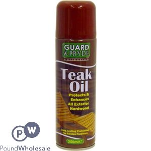 Guard And Pride Teak Oil Protects And Enhances All Exterior Hardware Spray 250ml (ideal For Outdoor Furniture)
