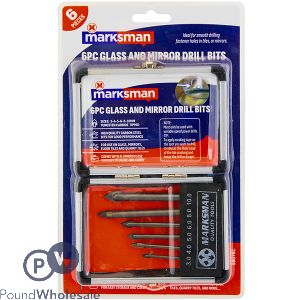 Marksman Glass & Mirror Drill Bits 6pc
