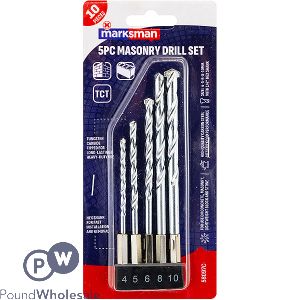 Marksman 1/4" Hex Masonry Drill Bit Set 5pc