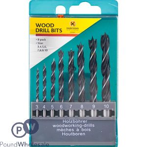 MARKSMAN WOOD DRILL BITS 8PC