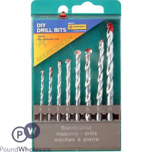 Marksman Masonary Drill Bits 8pc