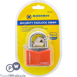 Marksman 50mm Security Padlock With 3 Keys