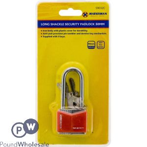 Marksman 30mm Long Shackle Security Padlock