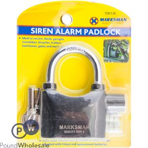 MARKSMAN HEAVY DUTY SIREN ALARM PADLOCK