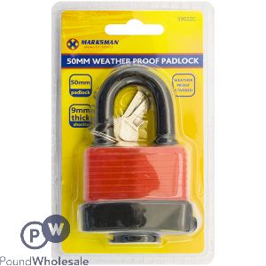 Marksman Weatherproof Padlock 50mm