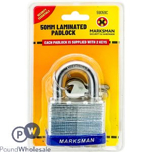 Marksman Laminated Weatherproof Padlock 50mm