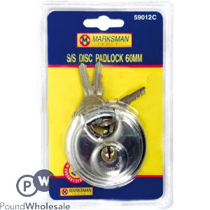 MARKSMAN STAINLESS STEEL DISC LOCK 60MM