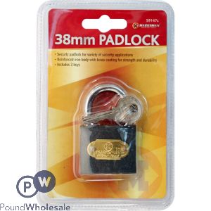 Marksman 38mm Black Iron Padlock