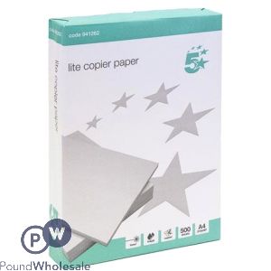 5 Star Copier Printing Paper 75gsm A4 500 Sheets