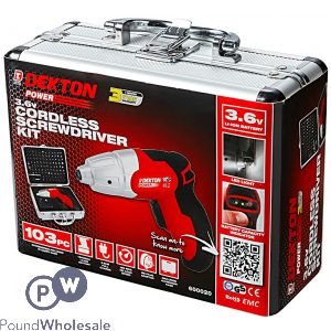 Dekton Power 3.6v Li-ion Cordless Screwdriver Kit