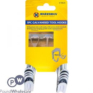 MARKSMAN GALVANISED TOOL HOOKS 5PC