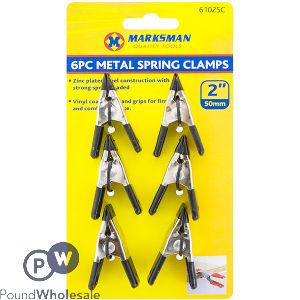 Marksman Metal Spring Clamps 2" 6 Pack