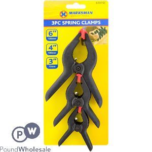 MARKSMAN ASSORTED SPRING CLAMPS SET 3PC