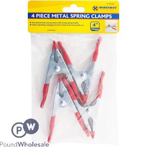 MARKSMAN METAL SPRING CLAMPS 4&quot; 4 PACK
