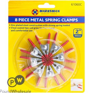 MARKSMAN METAL SPRING CLAMPS 2&quot; 8 PACK