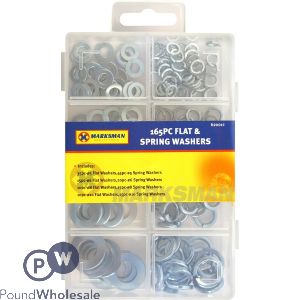 Marksman Flat & Spring Washers 155pc