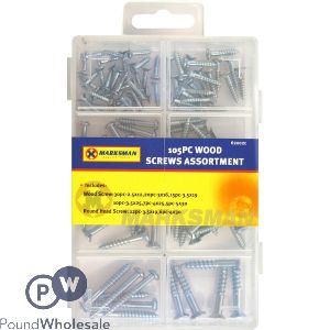 Marksman Wood Screws Assortment 100pc