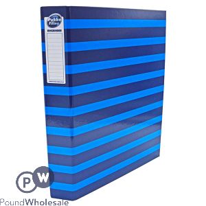 Pukka A4 Blue Stripes Ringbinder File Folder