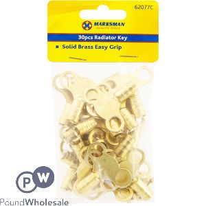 MARKSMAN SOLID BRASS RADIATOR KEY 30PC