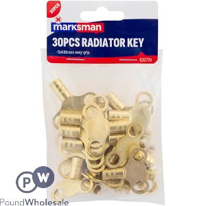 Marksman Solid Brass Radiator Key 30pc