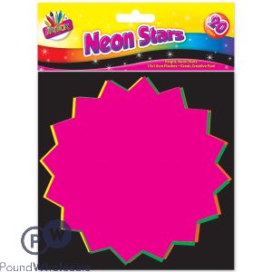 ARTBOX FLUORESCENT NEON STARS 20 PACK