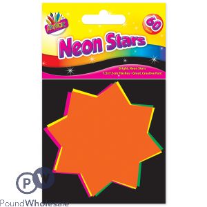 Artbox Fluorescent Stars 7.5cm X 7.5cm 60 Pack