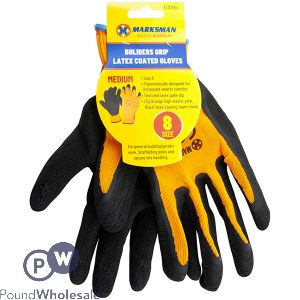 Marksman Builders Grip Latex Gloves Size 8