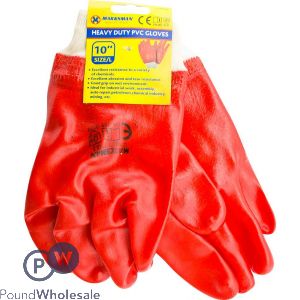 Marksman Red Pvc Dipped Gloves Large