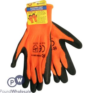 Marksman 10G Orange Acrylic Liner Latex Gloves Size 10