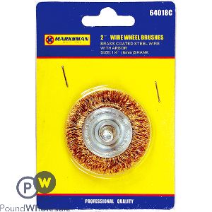 MARKSMAN BRASS WIRE WHEEL BRUSHES 2&quot;