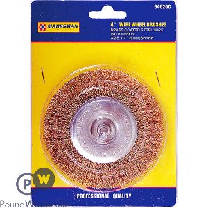 MARKSMAN BRASS WIRE WHEEL BRUSHES 4&quot;