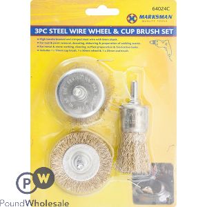 3pcs Wire Cup Brush Set 