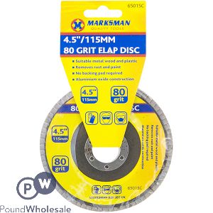 MARKSMAN 80 GRIT FLAP DISC 4.5&quot;