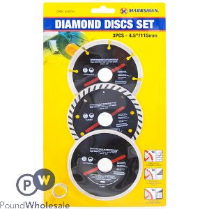 Marksman Diamond Discs Set 4.5" 3 Pack