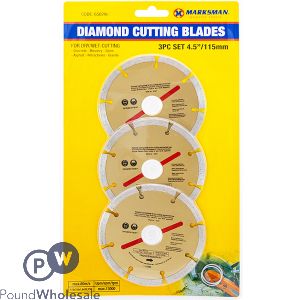 Marksman Diamond Cutting Blades 4.5" 3 Pack