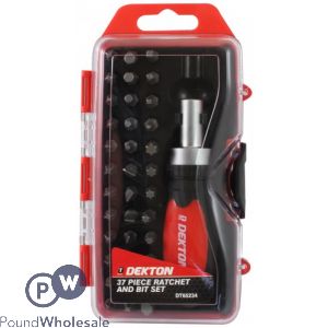 DEKTON STUBBY RATCHET SCREWDRIVER AND BIT SET 38PC CDU