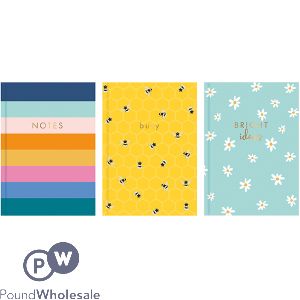 Just Stationery A4 Brights Hardback Notebook Assorted