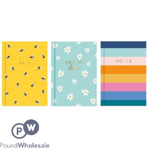 Just Stationery A5 Brights Hardback Notebook Assorted