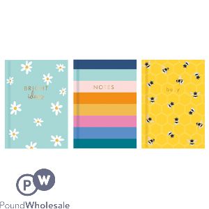 Just Stationery A6 Brights Hardback Notebook Assorted